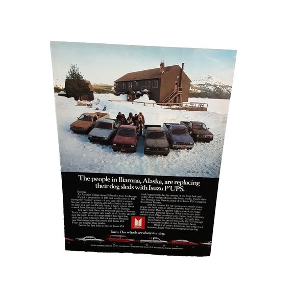 1984 Isuzu Pick Up Truck Iliamna Alaska Original Print Ad vintage - Picture 1 of 1